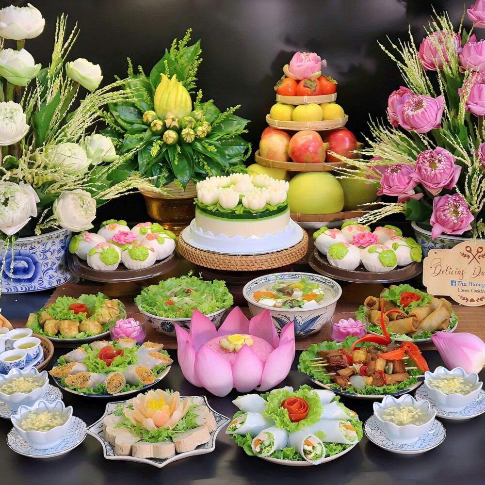 Mâm cỗ chay Rằm tháng 7 may mắn, an lạc từ mẹ đảm Hà Nội: 11 món ngon tinh tế, tròn vị đoàn viên 1 mam co chay ram thang 7 may man an lac tu me dam ha noi 11 mon ngon tinh te tron vi doan vien